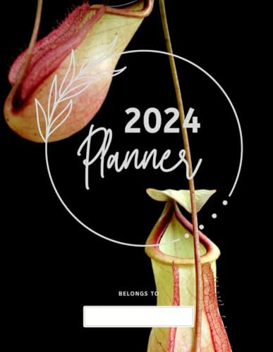 2024 Weekly, Monthly, Daily Gratitude Planner - Botanical Planner Featuring Stunning Pitcher Plant Photos & Gratitude Prompts