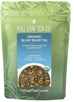 Organic Bloat Relief Tea - 2 Ounce (Approx. 30 Servings) | Full Leaf Tea Co.