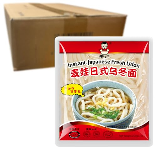 Wai Wai Fideos Udon 30x200g - Paquete Múltiple | 30 bolsas de 200 g, precocidas, se calientan rápidamente, ideales con verduras, carne o pescado, 12 meses de vida útil