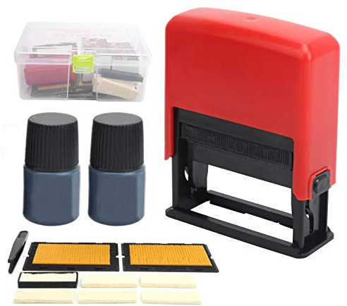 Spacnana Einstellbare Datumscodiermaschine, ABS-Drucker, Schnell Trocknende Tinte, Punktschrift, rutschfeste Streifen B2,5, Geeignet für Verschiedene Oberflächen