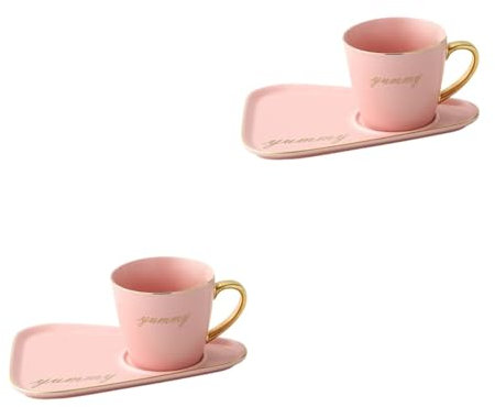 2 tazze da caffè in ceramica, tonalità chiare, da soffitto, vassoio per tazza da tè, vassoio vintage, pulitore a vapore senza fili, supporto per materasso in porcellana, tazza da caffè con piattino,