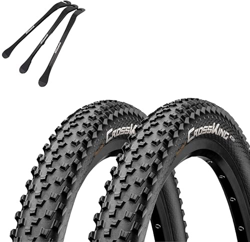 2er Set Continental Fahrradreifen Cross King Wire MTB 27,5 oder 29 Zoll (55/58-584/622) AV DV SV Schlauch + 3 Metall Reifenheber