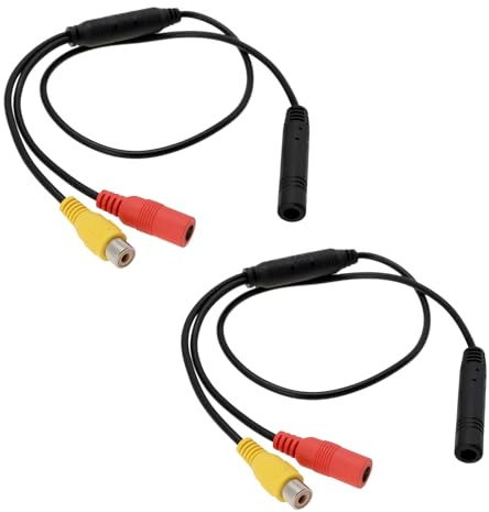 OTOTEC 2 STÜCKE Rückansicht Kamera Adapter Kabel 4-Pin Stecker auf CVBS Cinch-buchse Video Verdrahtung Webstuhl Kabel Länge 55,5 cm Kamera Signal Harness