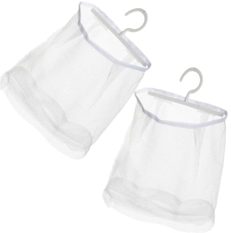 TINEASUR 2pièces Sacs Filet Suspendus pour Rangement Sacs Maille pour Linge à Pinces pour Maison Épingles