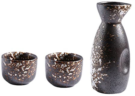 Ciieeo Japanese Style Sake Bottle and Glass Cups Sake Pot Wine Cups for Parties