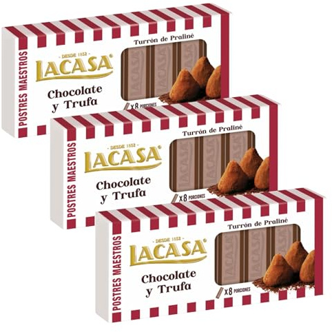 Lacasa 3x Turrón de Chocolate y Trufa 225 G