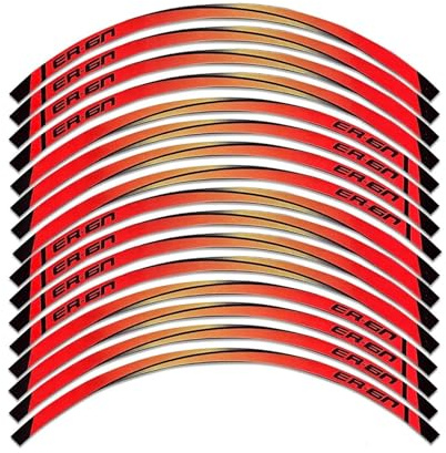 Rueda Moto Para ER-6N PARA ER6N PARA ER PARA 6N 17 Pegatinas Reflectantes Cubo Rueda Motocicleta Moto Raya Llanta Cinta Adhesiva Accesorios Calcomanía Calcomanía(Red)