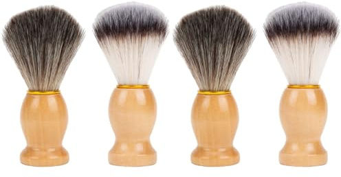 FRCOLOR 2 Sätze Gesichts- Kahl Clipper Trimmer Friseurzubehör on Shave Easy Putz Die Friseurin Gesicht Reinigung Rundbürste Friseur Männlicher Bart Friseurbürste Nylonwolle 2 Stück * 2