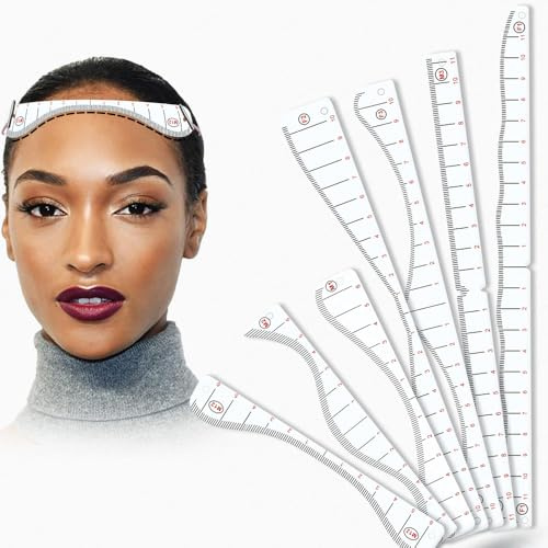 Schablone zum Zeichnen von Haarlinien, für Mikropigmentierung, mehrere Stile für Männer und Frauen, Präzisionswerkzeug für SMP & Permanentes Make-up (1 Packung Scalp Hairline Ruler)