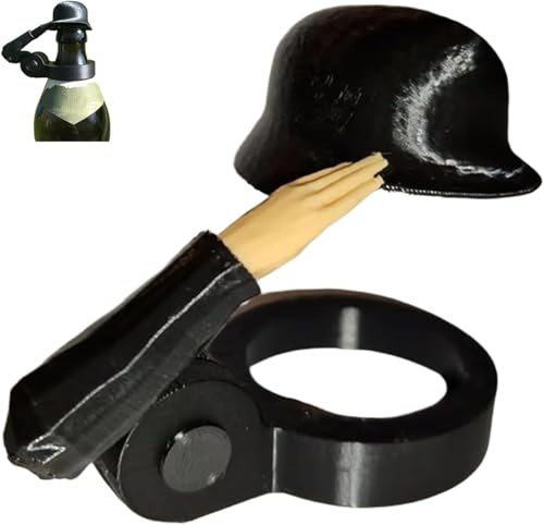 HIAME Soldier Salute Bierflaschenhelm, 2025 Neu lustiger und Wiederverwendbarer Flaschenverschluss, Dekorative Bierflaschenverschlüsse für Handwerk Grillparty Bar Veteranen, Aktive Soldaten (Grün)