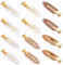 Lot de 12 pinces à cheveux sans plis, sans pli, pinces à cheveux en forme de bec de canard, sans bosses, plates pour femme, pince à maquillage pour salon de coiffure (marron et blanc)