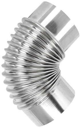 DIYEAH Codo De Chimenea De Acero Inoxidable 90° Para Cocina y Estufa De Metal, Resistente y Antióxido, Kit De Extensión De Chimenea Para Estufa Exterior, Pieza Única y Práctica