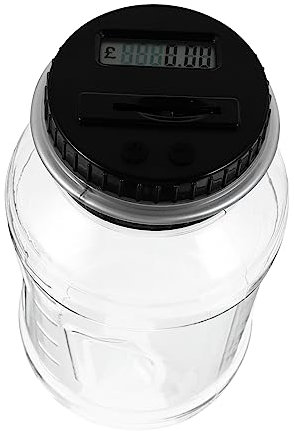 UPKOCH 1stück Praktische Transparente Sparbüchse Mit Automatischer Münzzählung Für Erwachsene Aus Langlebigem Ohne Batterie Mit LCD-anzeige Zur Gesamtbetragsberechnung