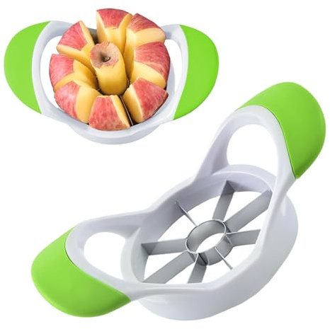 Apple Skärverktyg med 12 blad och 8 blad, äppelskärare i rostfritt stål och urkärnverktyg (färg-A- 8-blad 18 cm)