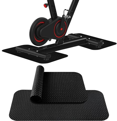 Capslpad Lot de 2 tapis de protection de sol de fitness, 6 mm d'épaisseur, antidérapants, double tapis de fitness, équipement de fitness pour la maison, la gym, les équipements de sport, le vélo