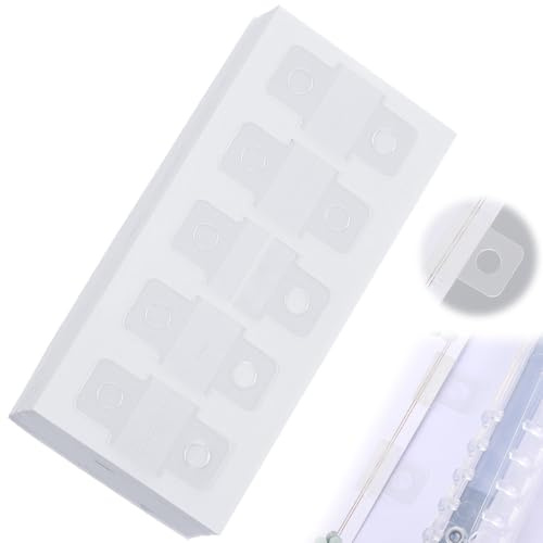 500 anillos de refuerzo de agujeros de carpeta, etiquetas autoadhesivas transparentes de refuerzo para papel de hojas sueltas, calcomanías convertidoras de hojas de recambio para planificador de