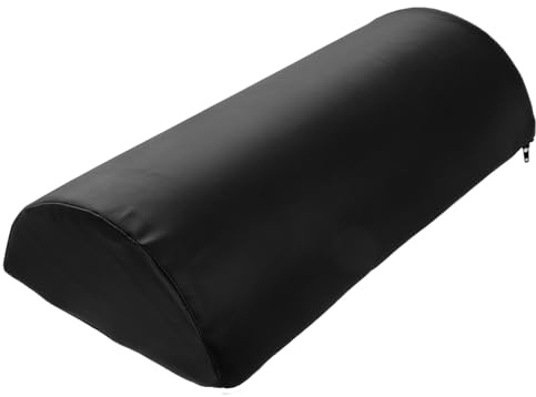 WRITWAA Cuscino Semirotondo per Gambe in Memory Foam Nero Supporto Confortevole e Mantenimento Forma per Saloni di Bellezza e Tavoli da Massaggio