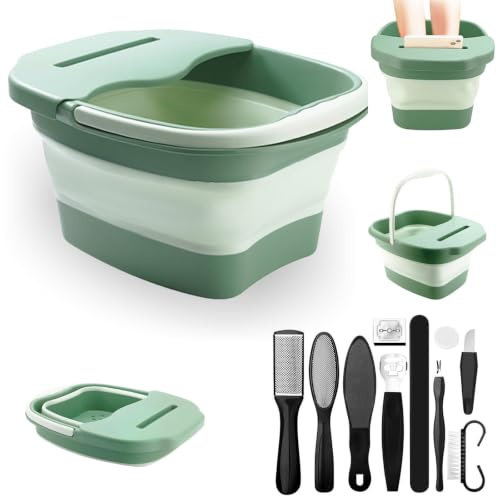 Baignoire pliable 10 en 1 avec fonction massage et accessoires en acier inoxydable