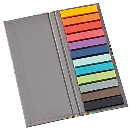 Semikolon - Sticky Tab Page Markers in Booklet, 600 Adhesive Notes in 12 Colors