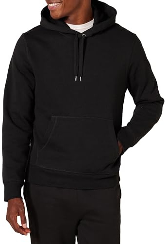 Amazon Essentials Men's Pullover Sweatshirt Hoodie (Available in Big & Tall), Black Heather, XXL