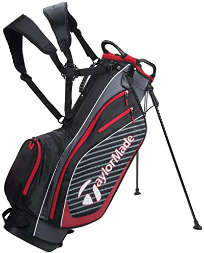 TaylorMade Pro Stand 6.0 Golf Bag, Schwarz/ Rot