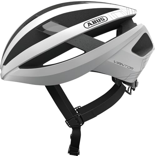 ABUS Rennradhelm Viantor - Sportlicher Fahrradhelm für Einsteiger - für Damen und Herren - Weiß, Größe L