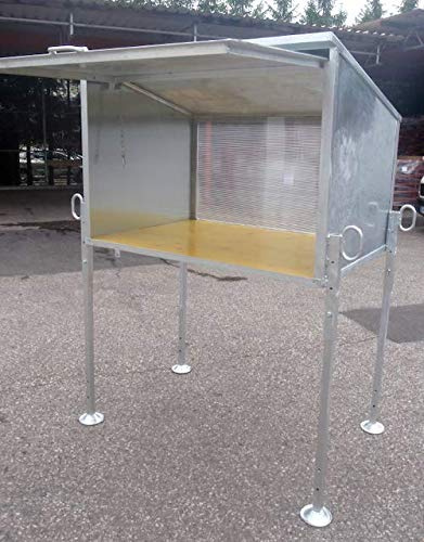 Kerscher Planhaus - Silber, Baustellen-Unterstand, Legierter Stahl, Teleskopbeine, 125 x 85 cm, 76 kg