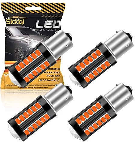 Sidaqi 1156 BAU15S PY21W Lampadina a LED 5630 33 SMD Rosso 900LM sostituire per Luce di retromarcia freno posizione antinebbia posteriore Fanale parcheggio RV 12-30 V 3,6 W (4 pezzi)