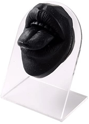 Akatsukiqi 1 pièce en silicone pour la bouche et le tatouage, la pratique de la perforation, la simulation du corps humain, la lèvre, les dents, la langue, les bijoux (taille : noir - SSE0257S)