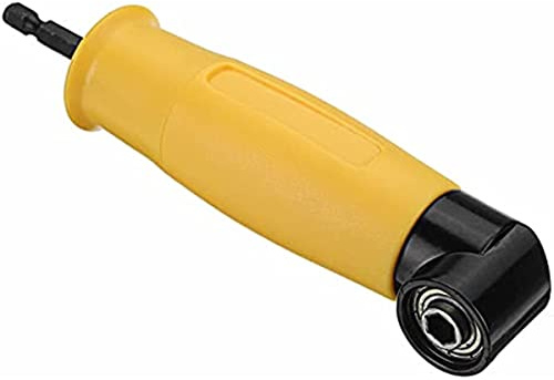 90 Degrés Jaune Tournevis à Renvoi d'Angle Coudé, Tige Hexagonale Pilote et Tournevis Drill Attachment Avec Porte-Embout Magnétique