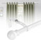 Barra de Cortina, 71-182cm Barra de Cortina con Soportes Ajustables de Acero Inoxidable - 16mm Diámetrobarra de Barra de Cortina Extensible Juego de Accesorios con Pieza de Extremo Redondo/Blanco Mate