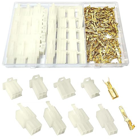 YIXISI 190 Pièces 2.8mm Automobile Connecteur Kit, 2 3 4 6 Broches de Fil Électrique Connecteur et Femelles Sertir Cosse Assortiment, pour Moto, Voiture, Camion, Scooter, Bateaux Électrique