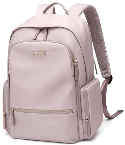 GOLF QUALITY Rucksack Damen, Laptop Rucksack Herren 15.6 Zoll, Schulrucksack Arbeitstasche Business Backpack Notebook Daypack Klein mit Laptopfach für Arbeit,Rose