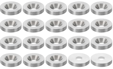 PATIKIL Rondelle a Testa Svasata M5, 20pz Diametro 18mm Altezza 3.5mm in Acciaio Inossidabile 304 Svasato Rondella Bullone Testa Svasata Rondelle Acciaio per Costruzione Industriale