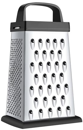 Râpe à fromage, mini râpe à 4 côtés en acier inoxydable, broyeur de nourriture pour fromage, parmesan, légumes, passe au lave-vaisselle, noir