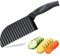 Auauraintt Wellenschneider, Edelstahl Wellenmesser Riffelmesser für Pommes, Kartoffelschneider für Erwachsene und Kinder, Professionelles Edelstahl Crinkle Chip Cutter für Gemüse, Salat, Obst