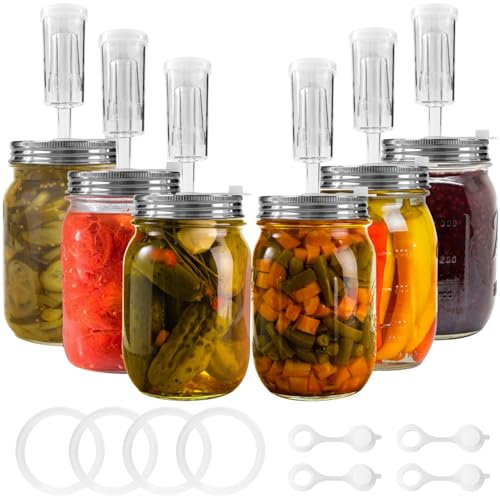 Artcome 32 PC Fermenting Airlock Lids Kit Set - Fermentation Lids for Large Wide Mouth Mason Jars