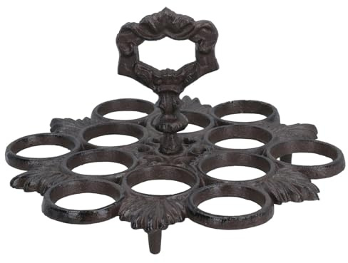AB Tools 12 Egg Holder Rack Basket Cast Iron Metal Kitchen Chicken Storage Cookware