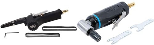 BGS 8853 | Druckluft-Bandschleifer | für Schleifbänder 330 x 10 mm | 20000 U/min | stufenlos verstellbar & 3269 | Stabschleifer | 90° abgewinkelt | 155 mm | Druckluft | | 6,3 mm (1/4)