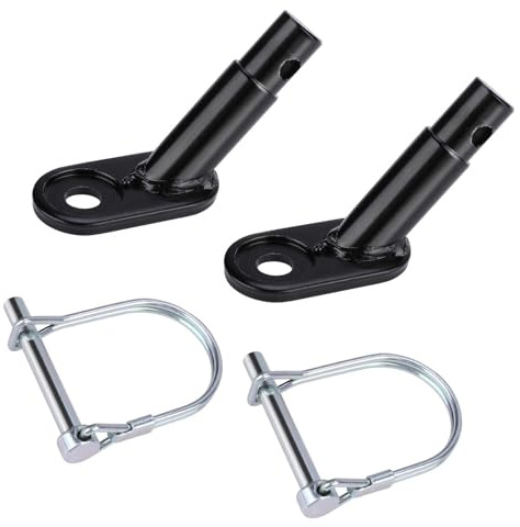 Fokroin 2 x Bicycle Trailer Coupler, Black, Universal Bicycle Trailer Hitch for Freight, Children and Dogs