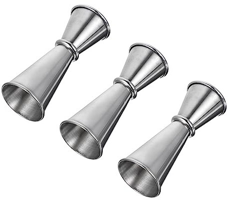Cabilock Jigger De Cóctel De Acero Inoxidable Vaso Medidor De Onzas 3 Piezas Ideal Para Familias y Bares