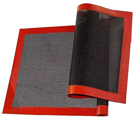 Tapis perforé en Fibre de Verre de Silicone, Revêtement de Four de Cuisson de Biscuits de 30x40 Cm pour Tapis Antiadhésif de Pizza à Pain avec Fibre de Verre de Silicone, Idéal