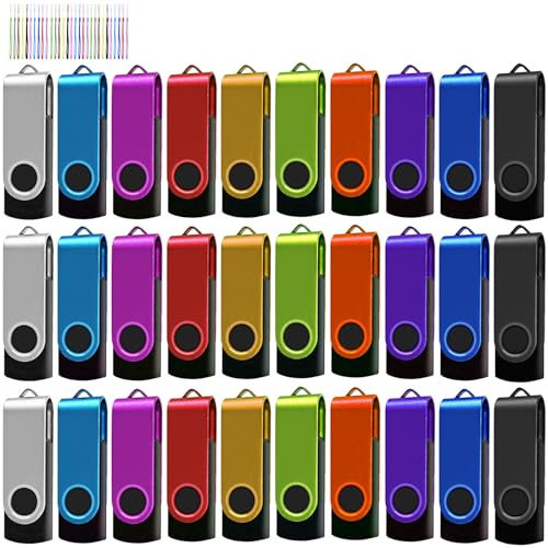 1GB 50 Pack Bulk USB Flash Drive Nicepiten USB 2.0 Thumb Drive Pack - Color