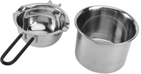 COLLBATH 2stücke Schmelztopf Edelstahlkessel Schmelzpfanne Für Schokolade Butter Käse Diy Schokolade Schmelztopf Schmelztiegel Mit Silikongriff Für Gleichmäßige Erwärmung