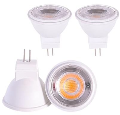 mr11 led Spotlight bulb 3w Non-dimmable AC/DC12V Low voltage GU4 2-Pin 2700K Warm white 38 degree 240lm 25-30W Halogen replacement for Outdoor Landscape Spotlight and Track Light (2700K Warm white)