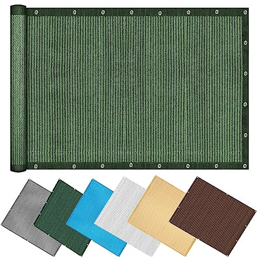 Vele ombreggianti resistenti alle intemperie, 2,5 x 3,8 m, colore verde scuro, baldacchino quadrato per patio, giardino e piscina, con corde incluse, protezione UV e facile installazione