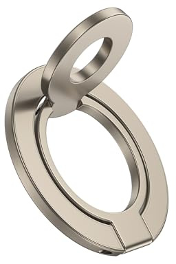 Portable Magnetic Phone Ring Stand, Dual-Side Phone Grip Holder for iPhone 17e, Samsung, Foldable Kickstand Soporte Magnético para Cellular Compatible with Car Mount, Desk Stand, MagSafe & Cases-Gold