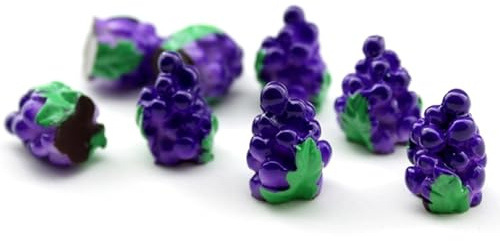 QIUMING 20 Piezas Simulación Frutas Artificiales Decorativas Frutas Artificiales De SimulacióN De Frutas Frutas de Artificiales para artesanías de Bricolaje, Mini decoración de casa (Uvas)