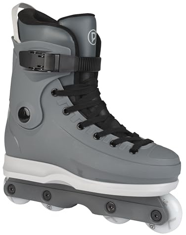 Playlife Aggressive Inline Skate Rave Park - Inlineskate für Street, Skatepark und Halfpipe - Inliner Stuntskate Schwarz Gr. 37-46 mit Kizer Fluid V Frame Basic Rollen - Flat-Setup (45-46)