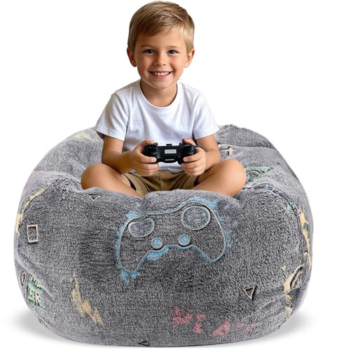 Joybble Bean Bag Cover, Kids Bean Bag without Filling, Beanbags for Children, Flannel Comfortable & Safe Kids Sofa, Stuffed Animal Storage Baby Bean Bag Chair, Bedroom Furniture